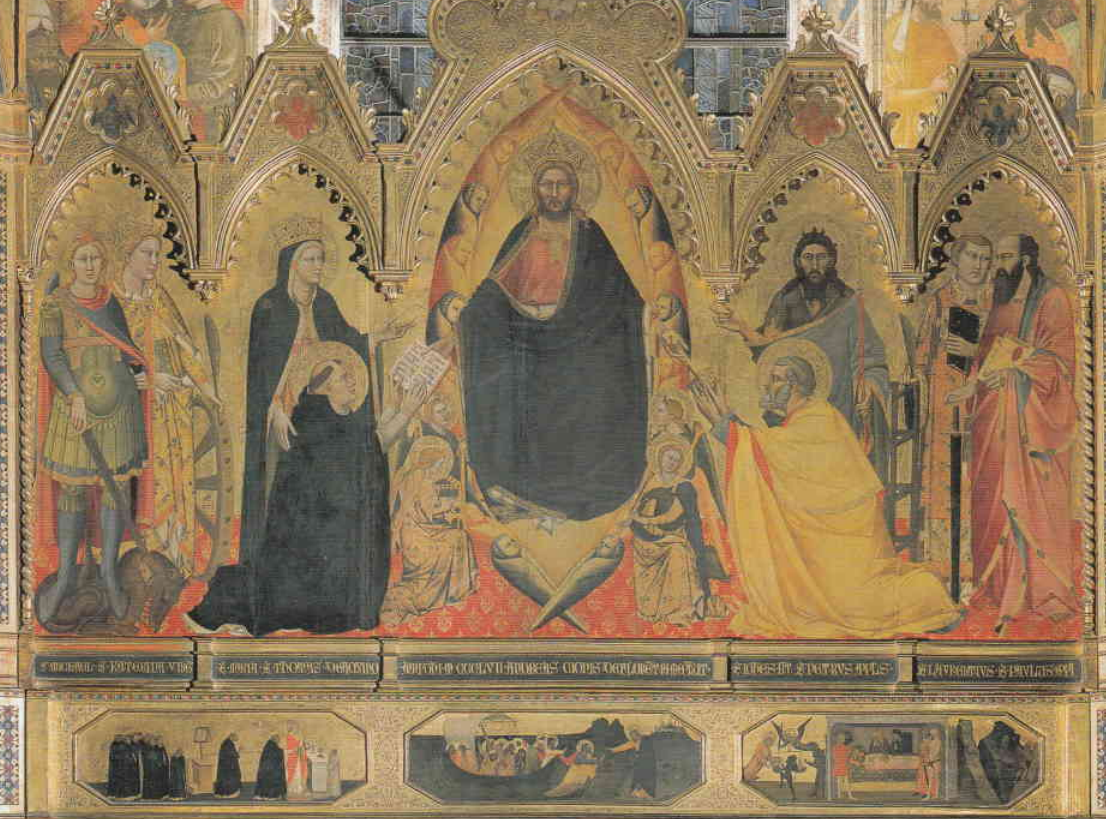 Enthroned Christ with Madonna and Saints